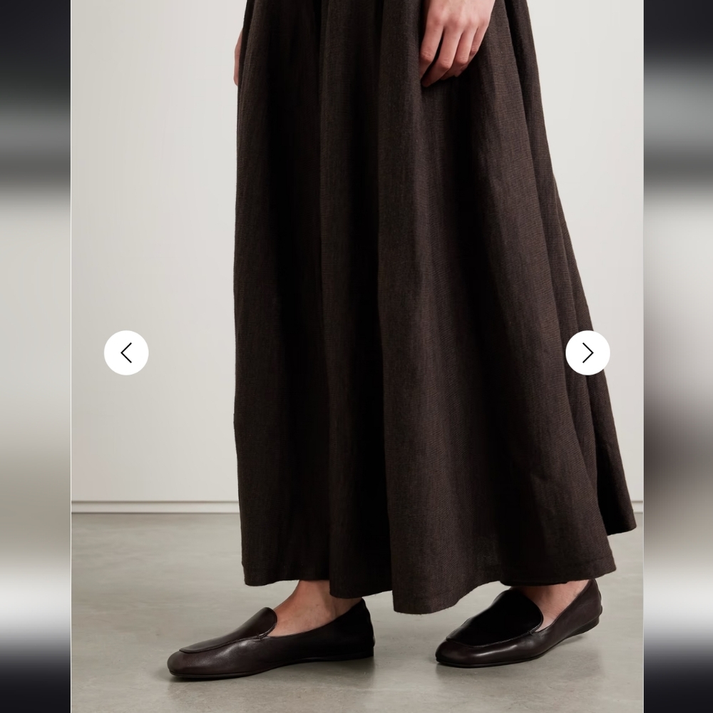 Khaite Monroe Square Toe Loafers Chocolate Brown 37 - Picture 2 of 10